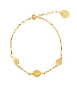 Gold Plate Fruit Cocktail Inline Bracelet 