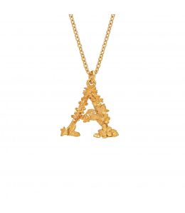 Floral Letter A Necklace Product Photo