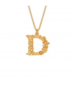 Floral Letter D Necklace Product Photo