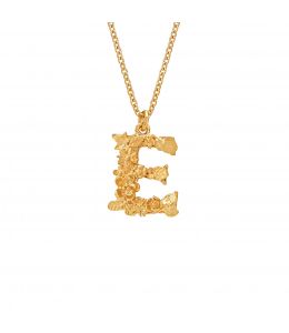 Floral Letter E Necklace Product Photo