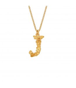 Floral Letter J Necklace Product Photo