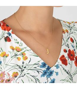 Floral Letter J Necklace