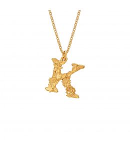 Floral Letter K Necklace Product Photo