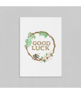 Good Luck Illustrated Greetings Card