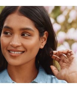 Forget Me Not Stud Earrings with Itsy Bitsy Bee