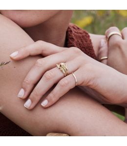 Wild Grass Union Ring with 0.25ct  Diamond