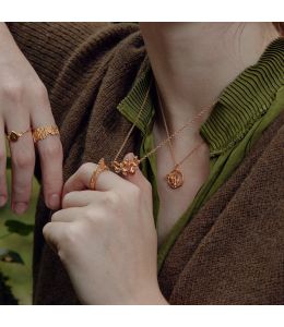 Mushroom Patch Loop Necklace