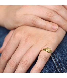 Rabbit Cameo Signet Ring