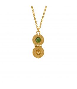 Cannonball Opening Necklace with Hidden Green Tourmaline Product Photo