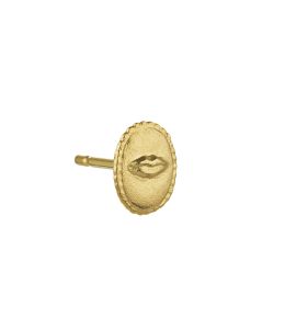 Oval Ex-voto Lips Single Stud Earring Product Photo