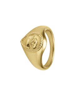 Sense of Sight Eye Teardrop Signet Ring Product Photo