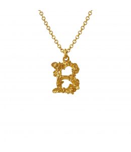 Fine Floral Letter B Necklace