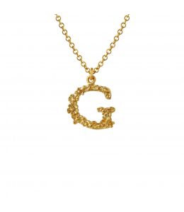 Fine Floral Letter G Necklace