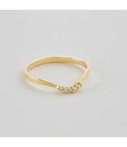 Half Halo Curved Diamond Band