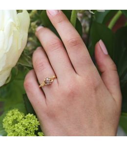 Wild Rose Leaf & Vine Chocolate Diamond Ring